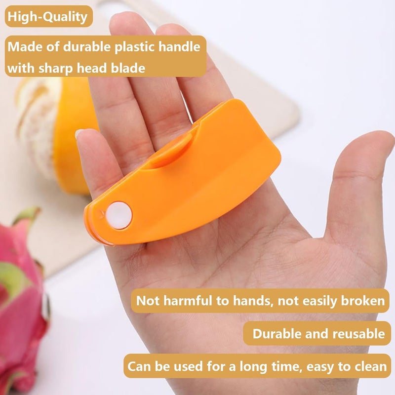 Duoduole 4 Pack Orange Peeler, Orange Lemon Citrus Peeler Tool Sharp Blade Orange Peeler Tool Vegetable Slicer Fruit Tools Kitchen Gadgets - Image 5