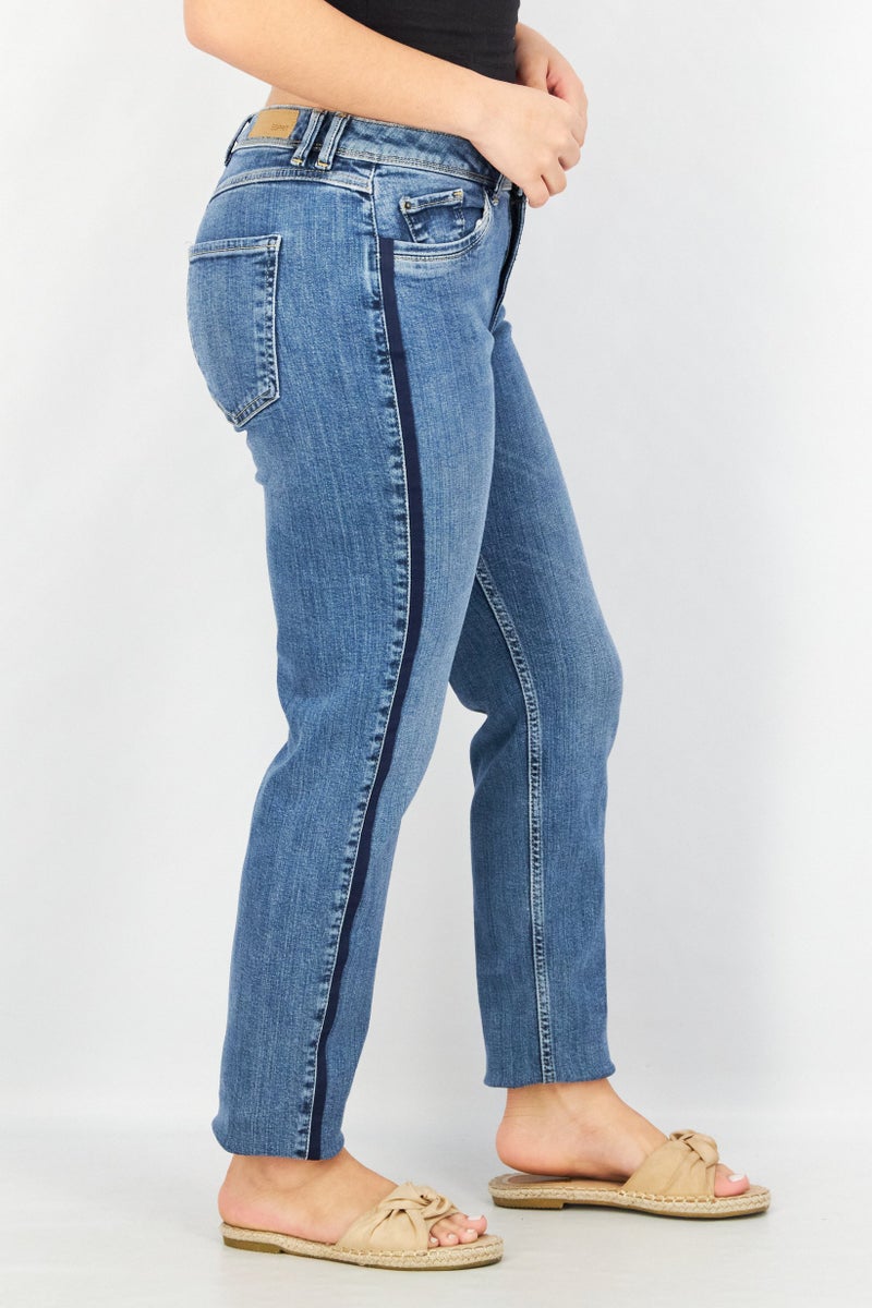ESPRIT Women Slim Fit Wash Stretchable Denim, Blue - Image 3