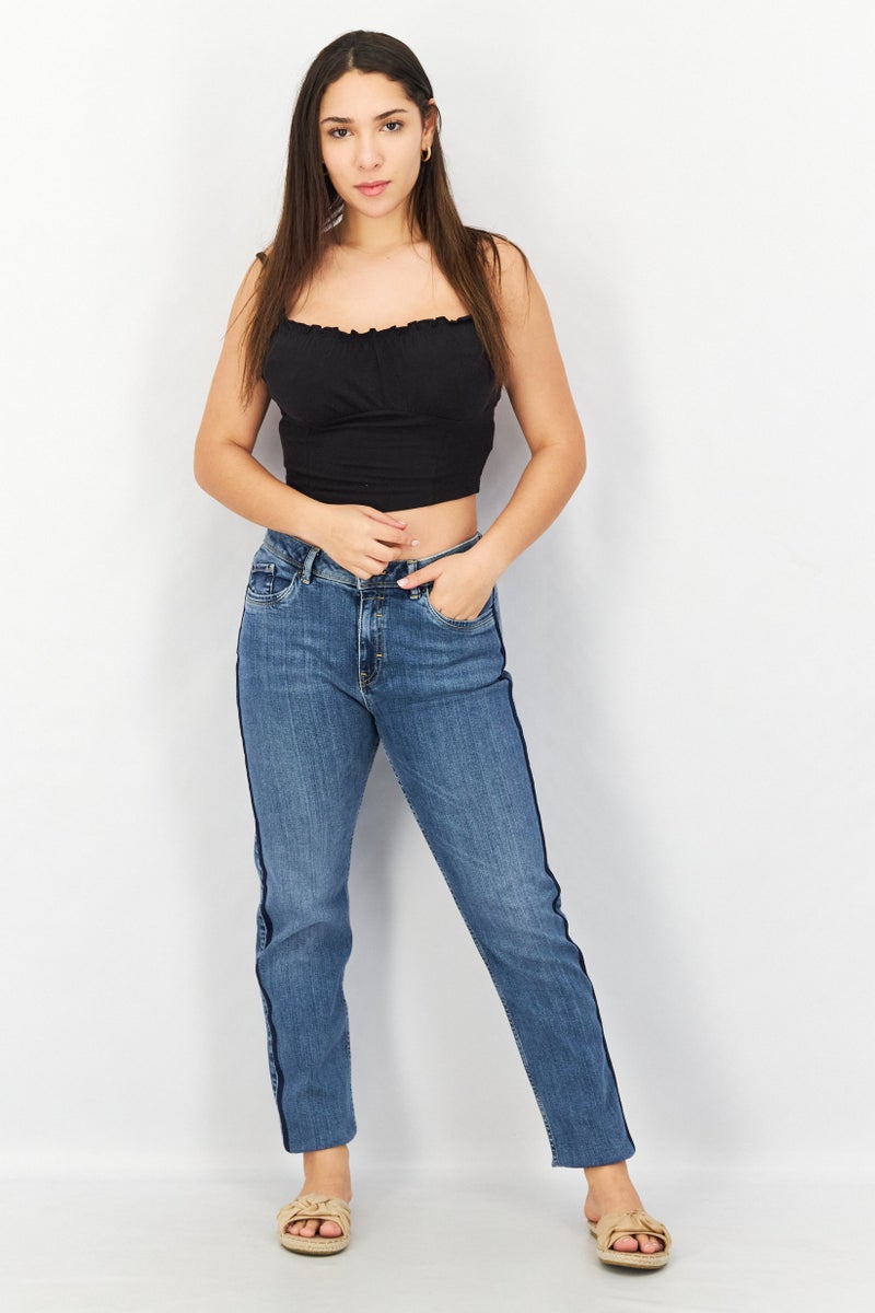 ESPRIT Women Slim Fit Wash Stretchable Denim, Blue - Image 4