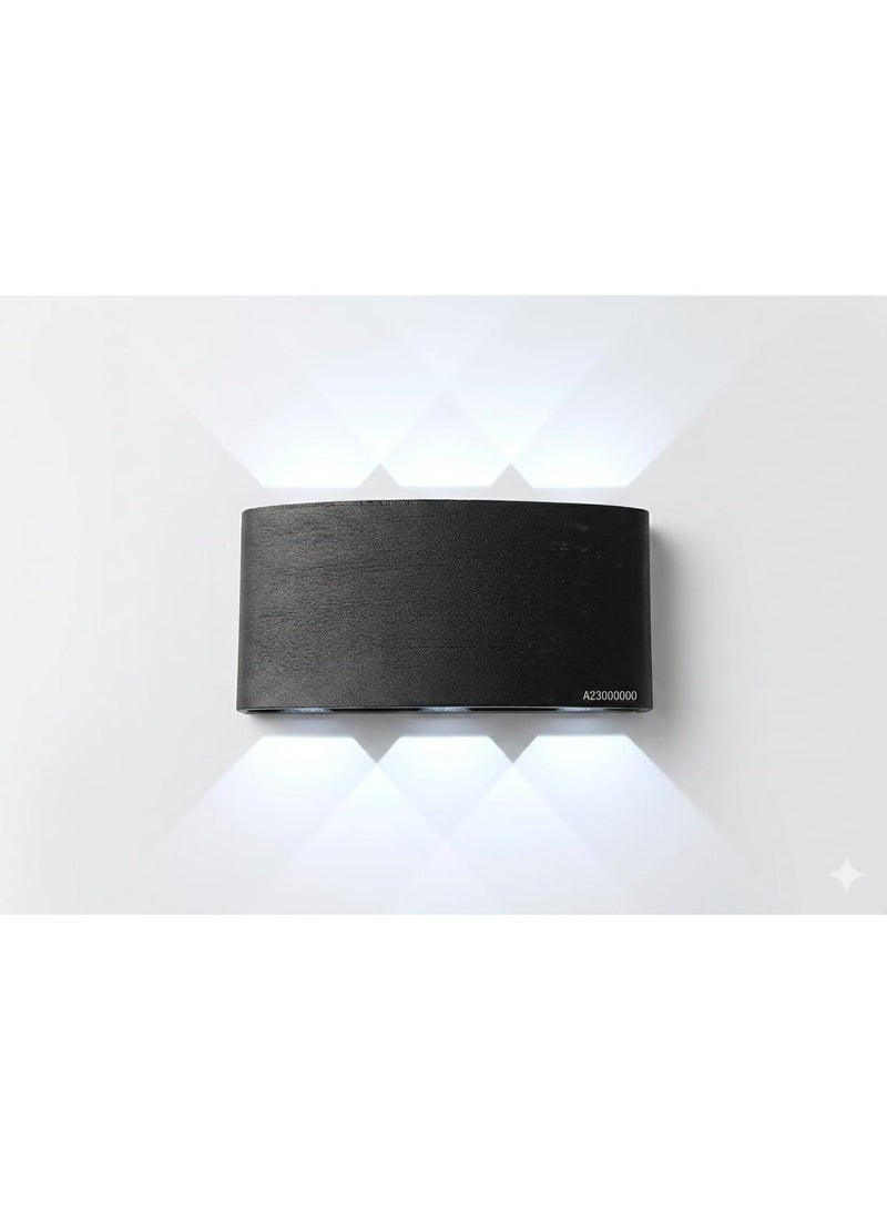 SPARKLING 6W Modern LED Wall Light - 3000K Warm Black Decorative Sconce (480LM, Up & Down Light) - Image 3