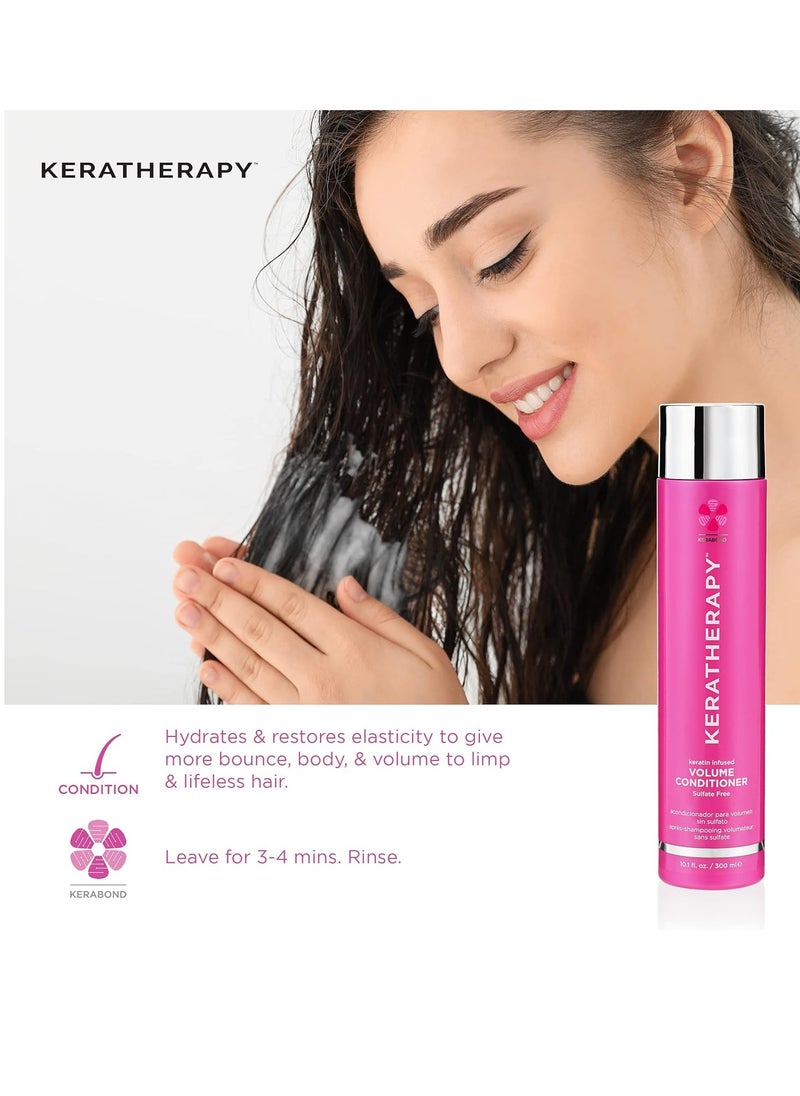 KERATHERAPY Keratherapy Keratin Infused Volume Shampoo, 10.1 fl oz, 300 ml - Volume Shampoo for Thin Hair - Kerabond Technology with Hemp Seed Oil, Indian Laurel Extract, Sea Kelp & Hydrolyzed Silk  - Image 5