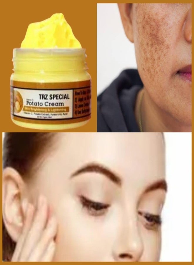TRZ Potato Anti-Aging & Wrinkle Reducer-Brightens Skin Tone, Reduces Wrinkes, Fine Line & Repairs Sun Damage Cream 50gm - Image 3