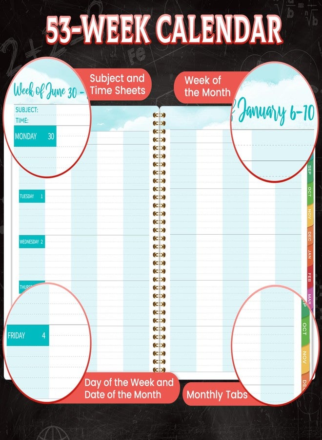 Coboll Teacher Planner 2024-2025 - Teacher Planner 2024-2025 Academic Year, Jul. 2024 - Jun. 2025, 8'' x 10'', 2024-2025 Teacher Planner, Lesson Plan Book - Image 3