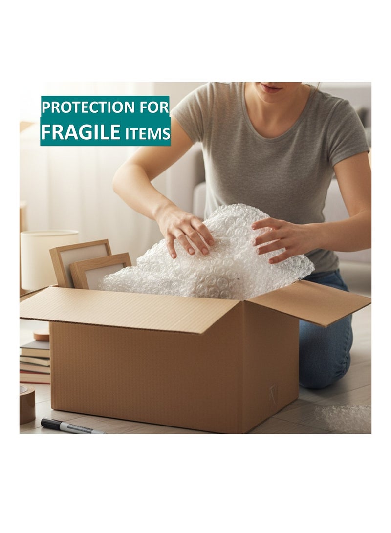 Houzi Bubble Wrap Roll 75 cm x 20 m Air Bubble Cushioning Wrap for Moving supplies Packaging Shipping Mailing Packing and Fragile items - Image 4