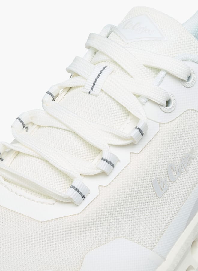 Men's Logo Print Shoes with Lace-Up Closure