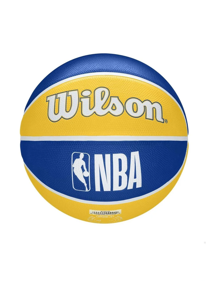 Wilson NBA Team Alliance Basketball Golden State Warriors - Size 7 for +12 years old and Adults - Yellow/ Blue