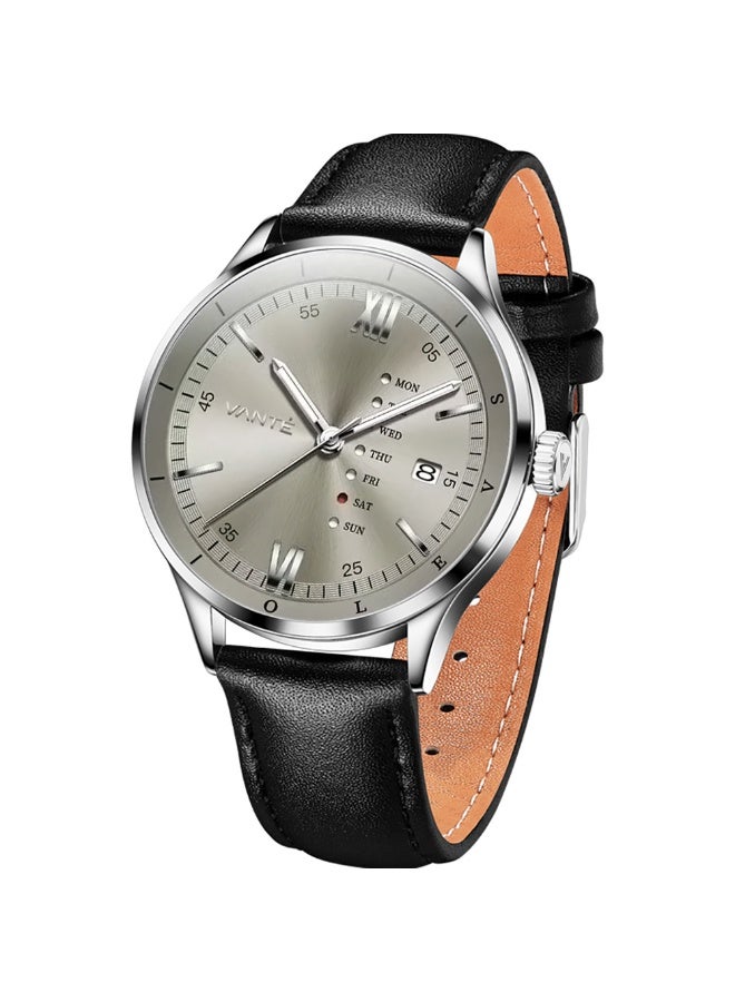 VOGUE VENUE VANTE Series Men's Classic Silver Dial Quartz Watch with Day-Date Display by -VNT013 - Image 2