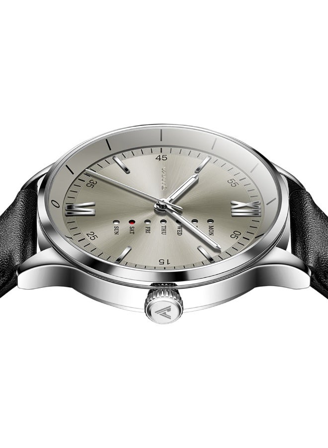 VOGUE VENUE VANTE Series Men's Classic Silver Dial Quartz Watch with Day-Date Display by -VNT013 - Image 4