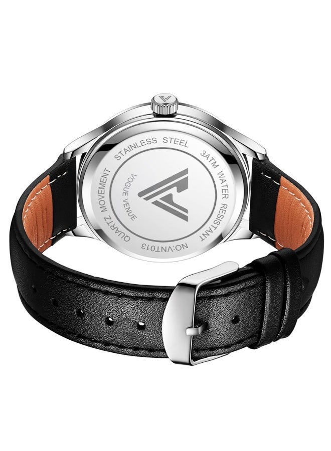 VOGUE VENUE VANTE Series Men's Classic Silver Dial Quartz Watch with Day-Date Display by -VNT013 - Image 5
