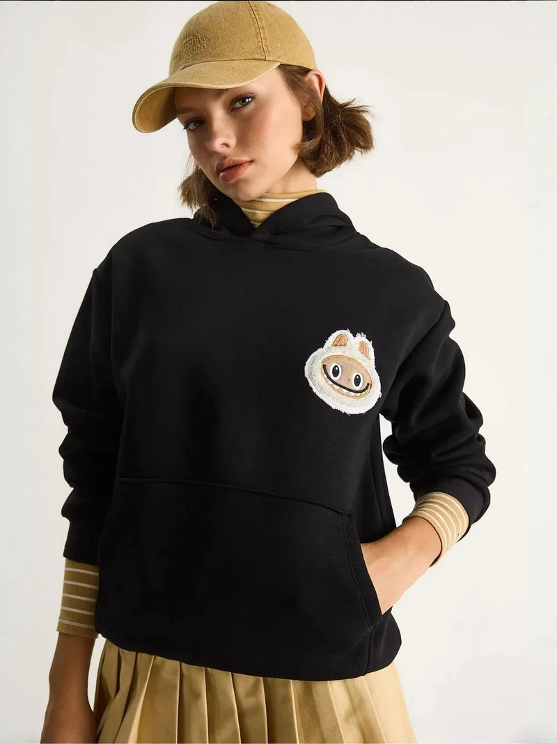 LUCCI Hooded Embroidered Sweatshirt
