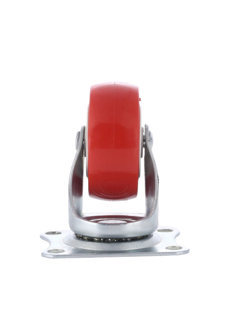 BMB tools - 2-Piece 50mm Red PVC Caster - Swivel - Plate - Image 1