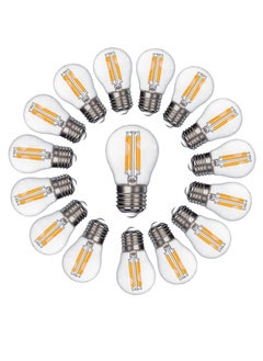 MODI G45 LED Filament Vintage Golf Ball Bulbs, 4W, E27 Base, 480 Lumens, Amber 2700K Warm White, Pack of 10  - Image 1