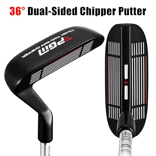 PGM Golf Club TwoWay Chipper 36 for Right and Left Handed DualSided Chipper Putter Short Game Improvement Wedge for Men and Women Blue TUG071 - Image 3