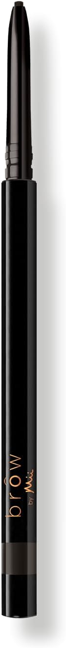 Mii Cosmetics Brow Pencil Precision Micro Tip for Eyebrow Sculpting and Styling Ultra Fine Long Lasting Eyebrow Pen Dark Brown Impeccably Dark - Image 1