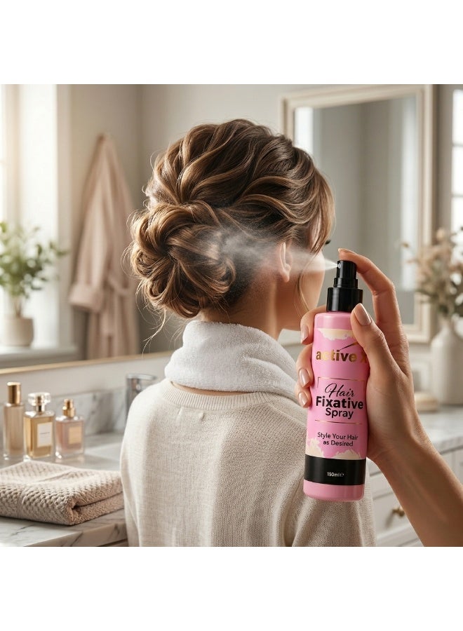 ActiveX Hair Fixative Spray 150ml – Long Lasting Hold Hair Spray with Natural Shine & Anti-Humidity Protection - Image 2
