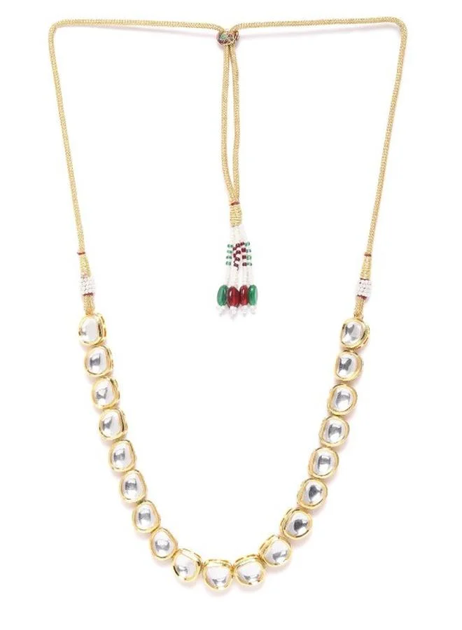 Priyaasi Ethnic Women Brass Jewellery Set with pattern and secured with closure and styled in ideal for Ethnic moments — perfect for fashion-forward occasions.