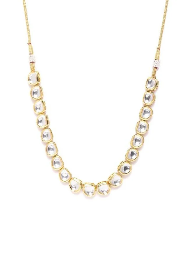 Priyaasi Ethnic Women Brass Jewellery Set with pattern and secured with closure and styled in ideal for Ethnic moments — perfect for fashion-forward occasions.
