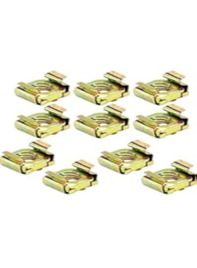 6mm Nut Iron Cage Carbon Steel Yellow Zinc Plated (25) Pieces