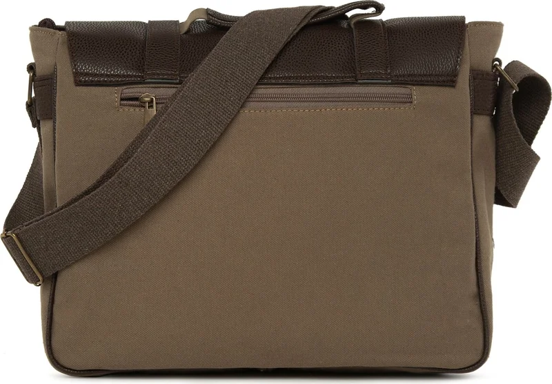 Bagmori Mink Covered Nubuck Bag with Double Belt Strap