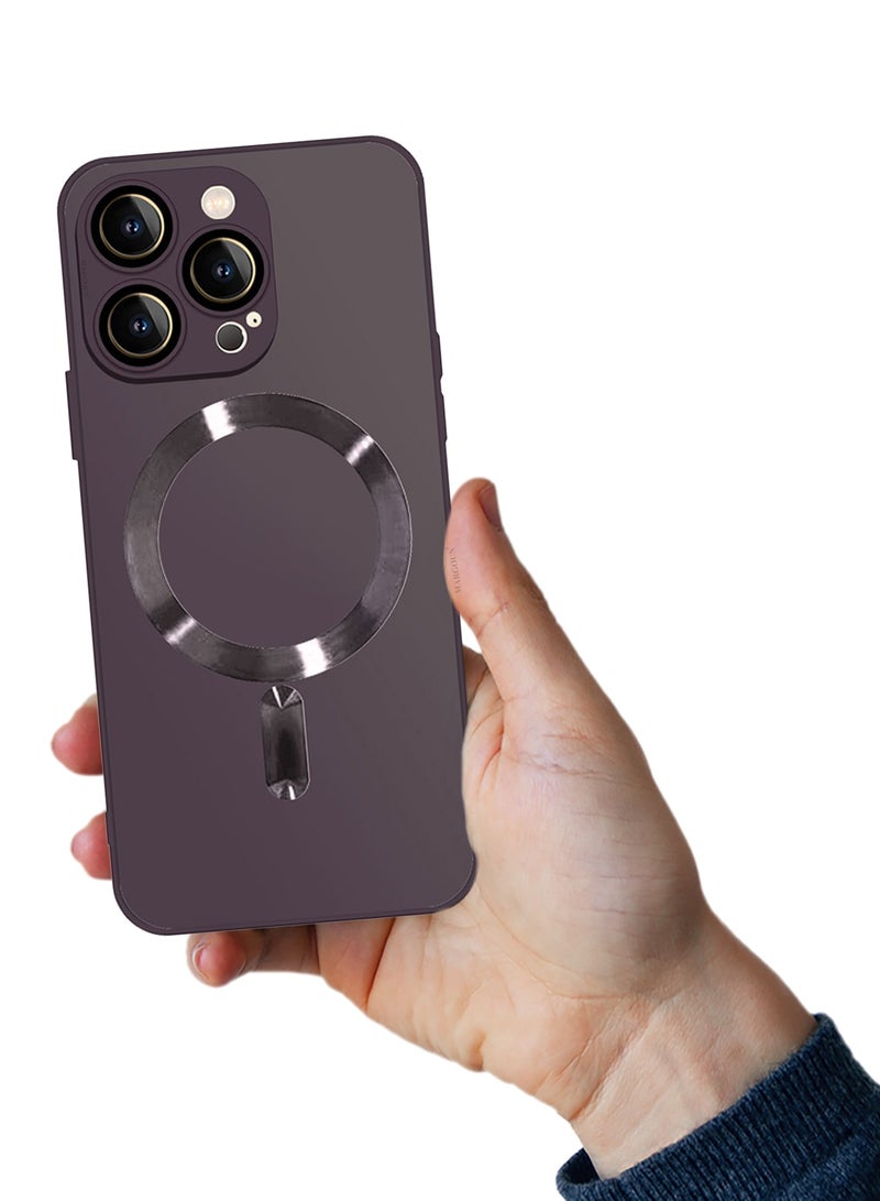 CATANES iphone 13 Pro Case and Cover With MagSafe Built-in High-Grade TPU Material Purple - Image 3