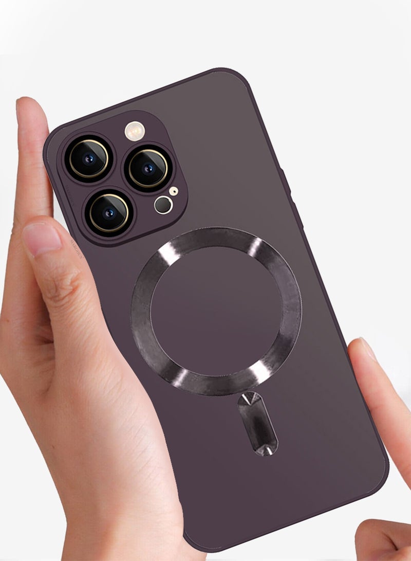 CATANES iphone 13 Pro Case and Cover With MagSafe Built-in High-Grade TPU Material Purple - Image 4