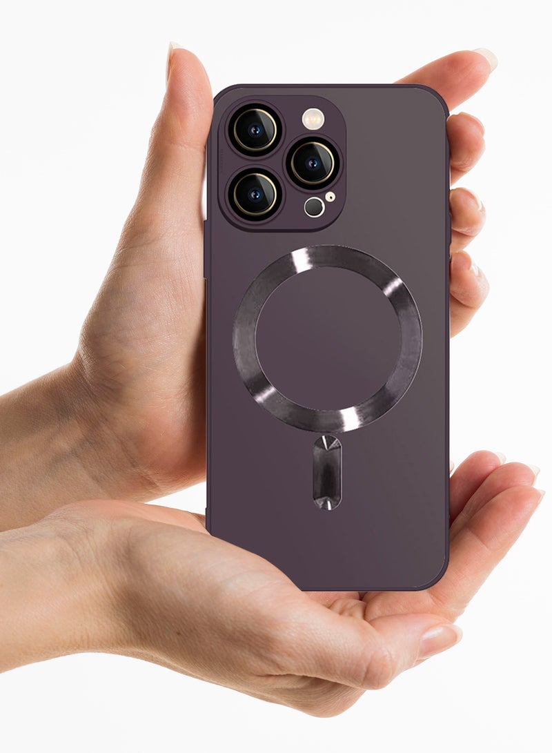 CATANES iphone 13 Pro Case and Cover With MagSafe Built-in High-Grade TPU Material Purple - Image 5