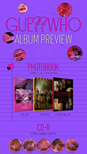 JYP Ent ITZY GUESS WHO AlbumPreOrder BenefitFolded PosterExtra Photocards Set DAY verF - Image 3