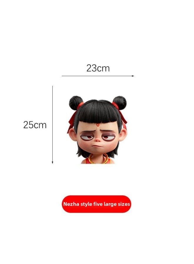 Nezha Devil Boy Sea-making Personality Car Sticker Car Motorcycle Glass Rear Gear Body Trunk Waterproof Sticker Decoration-Color:Nezha Style 5 -Size:Default Items  - Image 1