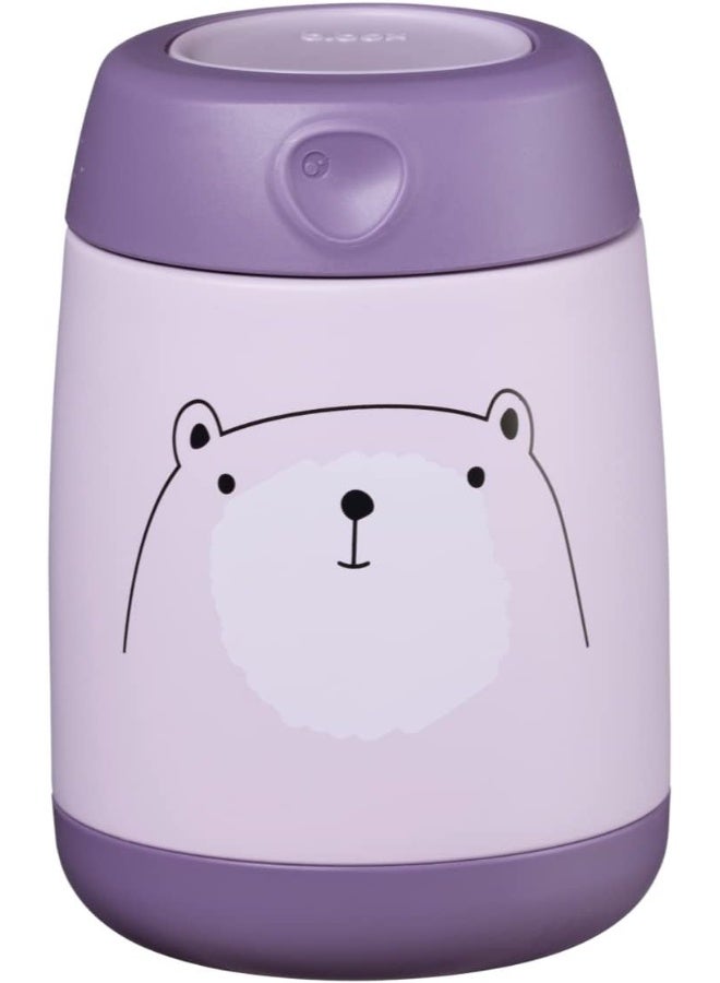 b.box Insulated Food Jar Mini | Small Snack Container for Babies and Kids | Double Wall Stainless Steel | Keeps Food Cold for 6hrs, Warm for 4hrs | (Bear Hugs, 7 oz) - Image 1