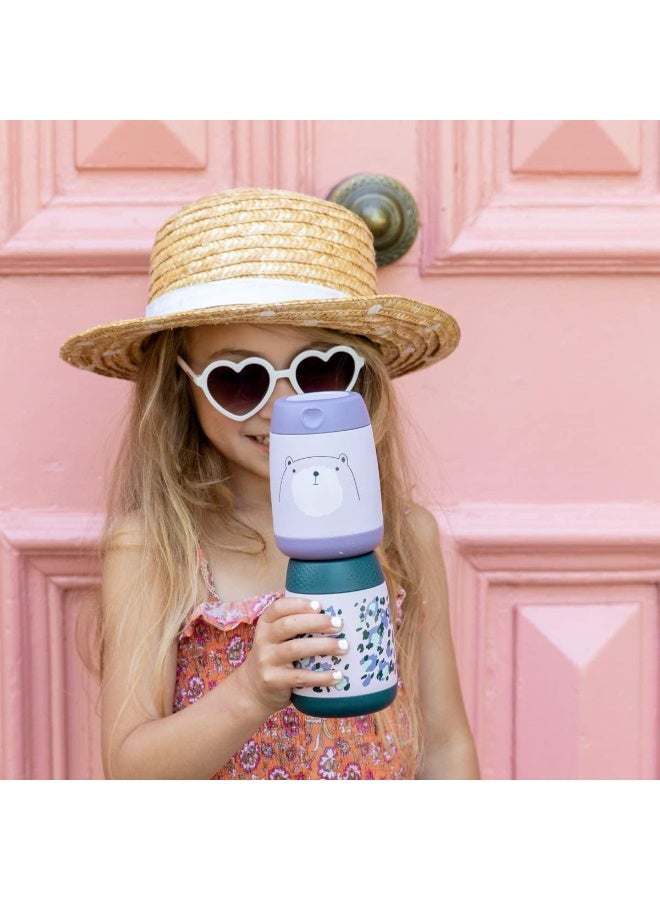 b.box Insulated Food Jar Mini | Small Snack Container for Babies and Kids | Double Wall Stainless Steel | Keeps Food Cold for 6hrs, Warm for 4hrs | (Bear Hugs, 7 oz) - Image 2