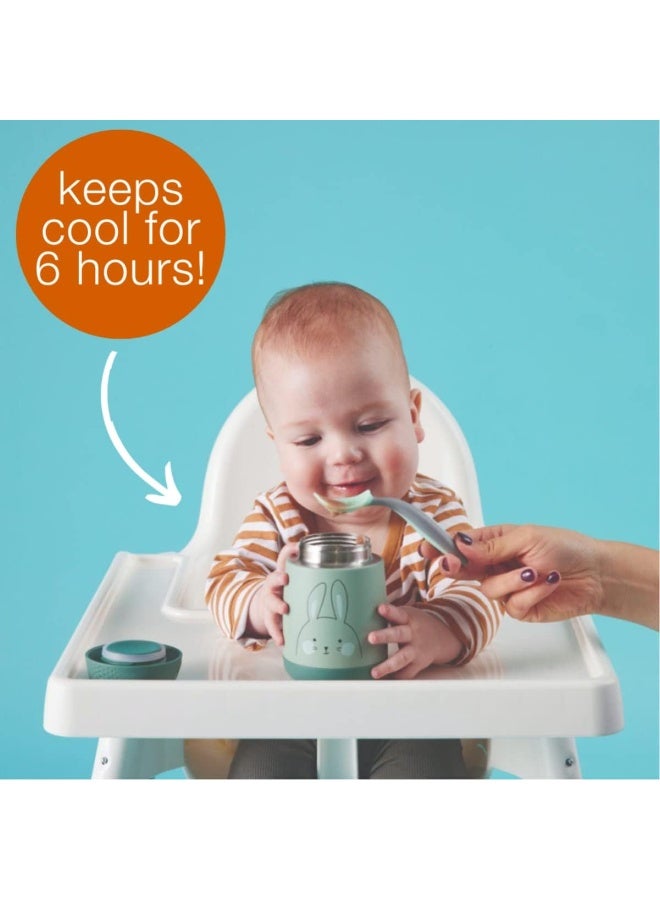 b.box Insulated Food Jar Mini | Small Snack Container for Babies and Kids | Double Wall Stainless Steel | Keeps Food Cold for 6hrs, Warm for 4hrs | (Bear Hugs, 7 oz) - Image 4