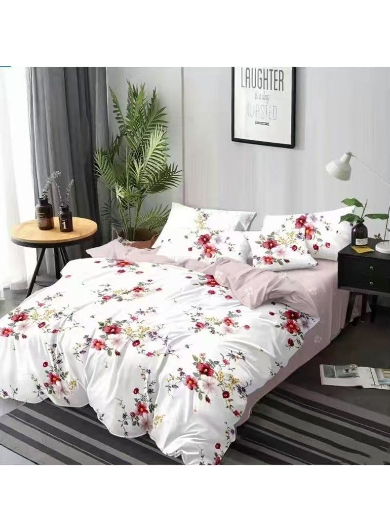 AL RAID 6-Piece King Size Duvet Cover Set – Soft & Breathable Bed Sheet Set with Duvet Cover, Deep-Pocket Fitted Sheet & 4 Pillowcases – All-Season Comfort and Elegant Bedroom Style