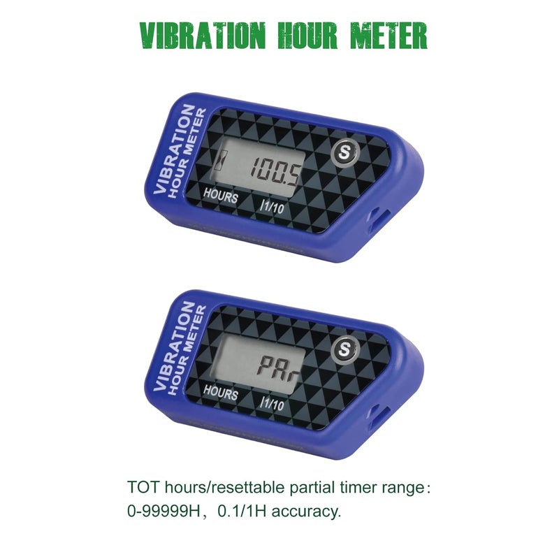 YOOREAL Vibration Hour Meter,Maintenance Hours for Gas Diesel Engine Powered Generator Compressor Motorcycle Snowblower Trailer Motor Grader Pressure Washer - Image 3