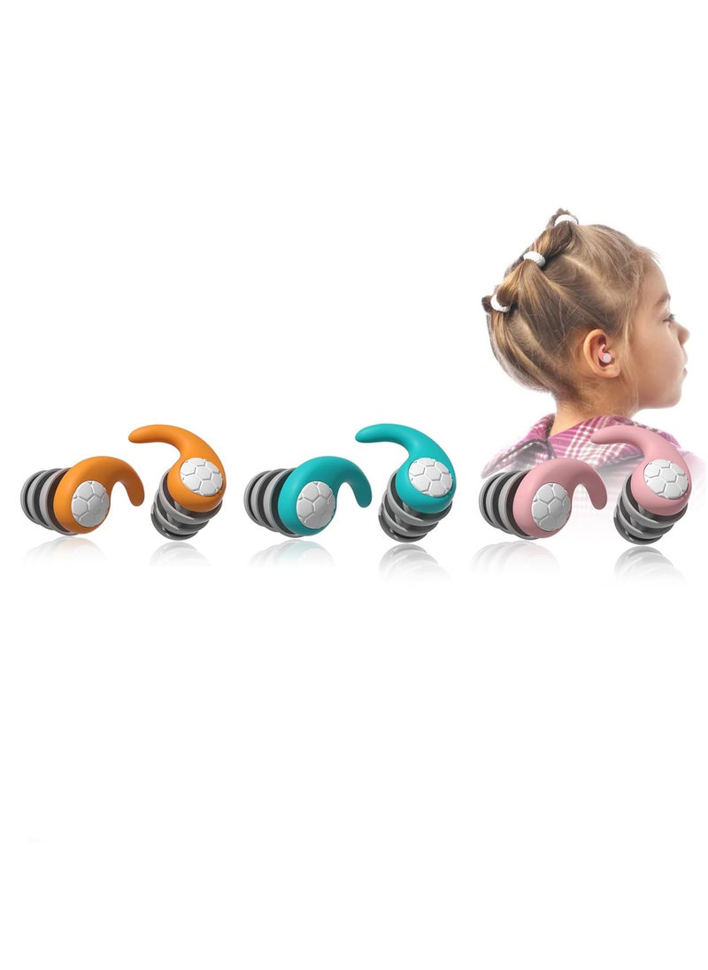SYOSI Kids Swimming Earplugs, 3 Pairs Silicone Children'S Swimming Earplugs, Reusable Children'S Swimming Earplugs For Swimming/Surfing/Diving, Recommended For 4-12 Years Olds And Small Ear Teen  - Image 1