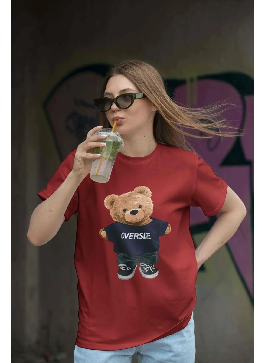 دوغ فش Teddy Women's Oversize Blue T-Shirt