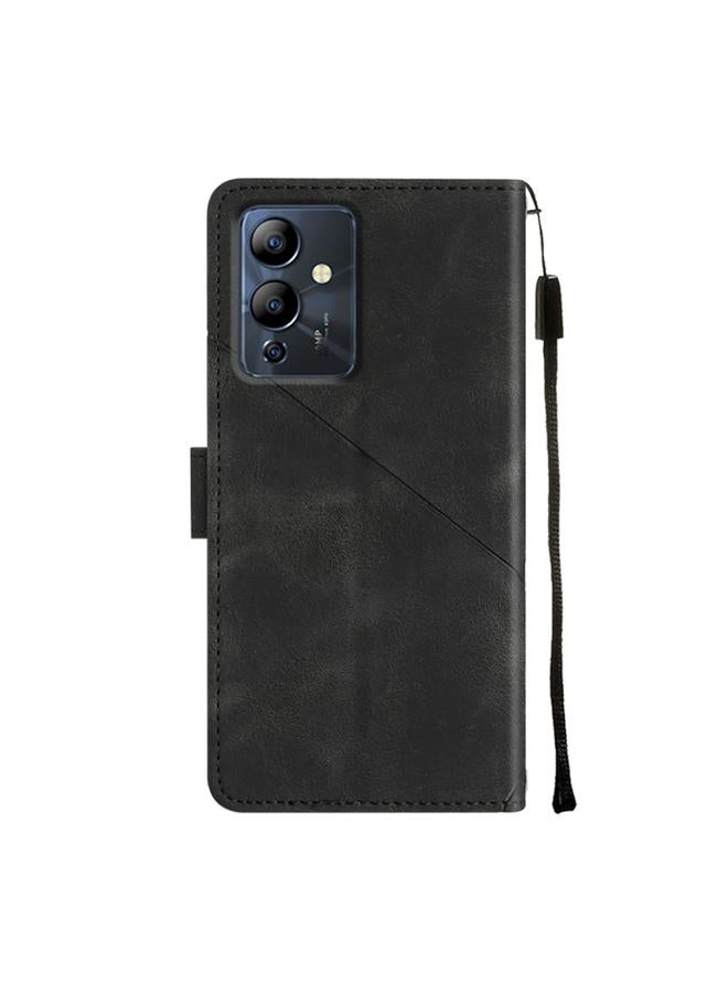 Zaboon Case For Infinix Note 12i X6819 Skin-feel Embossed Leather Phone Case - Image 3