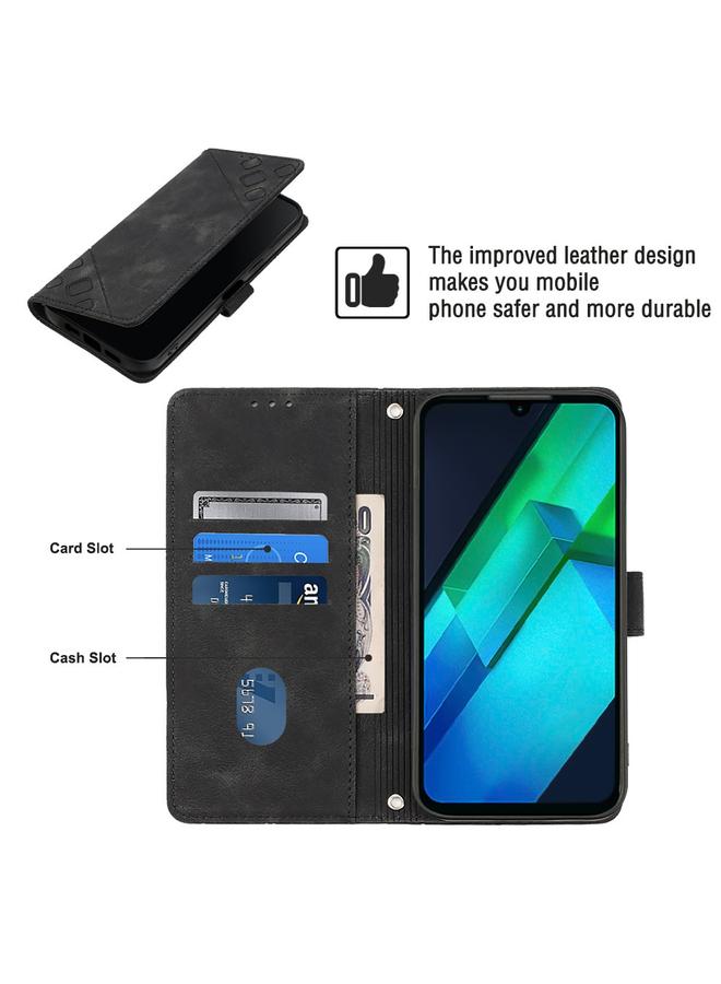 Zaboon Case For Infinix Note 12i X6819 Skin-feel Embossed Leather Phone Case - Image 4