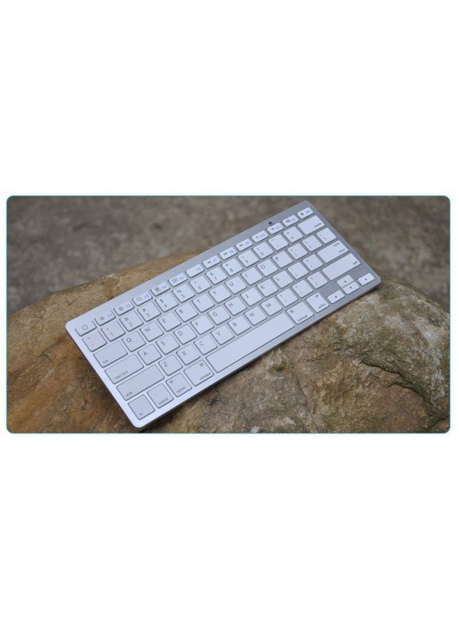Generic - Bluetooth Keyboard Is Suitable For Ipad Mobile Phone Tablet Computer, Taiwan Phonetic Notation, Spain, Korea, Thailand, Japan And Other Languages-Color:White-Regular-English - Image 1