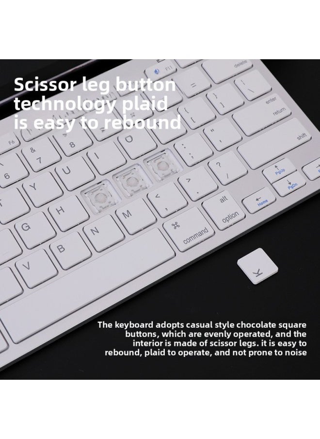 Generic - Bluetooth Keyboard Is Suitable For Ipad Mobile Phone Tablet Computer, Taiwan Phonetic Notation, Spain, Korea, Thailand, Japan And Other Languages-Color:White-Regular-English - Image 1