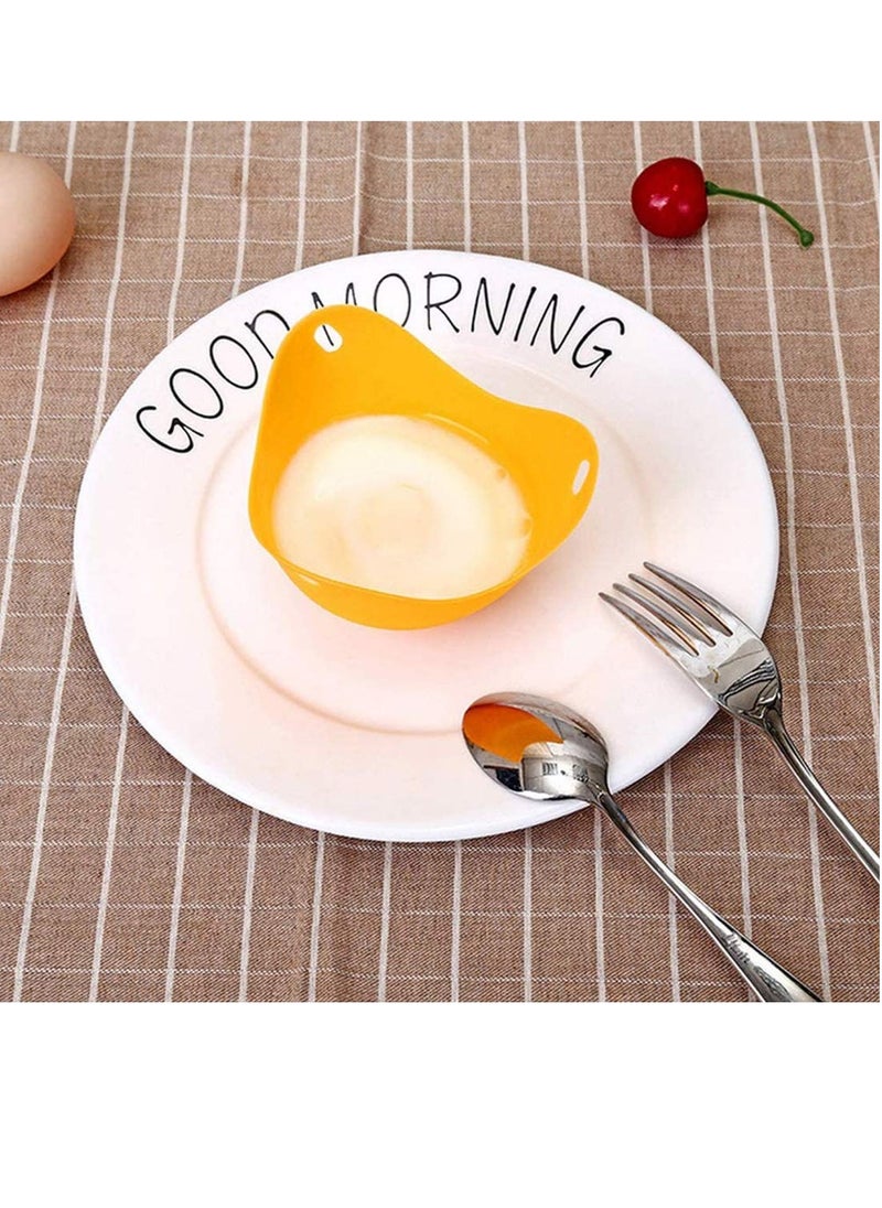 Generic - Silicone Egg Poachers Set of 4 for Perfect Poached Eggs Microwave Safe Non Stick Egg Cooking Pods in 4 Colors - Image 1