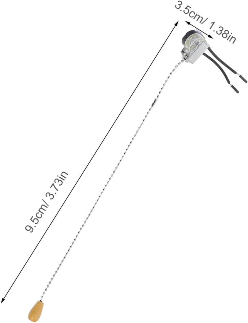 Healifty Light Pull Cord Handle Replacement for Pull Cord Wall Lights Easy Operation and Design - Image 2