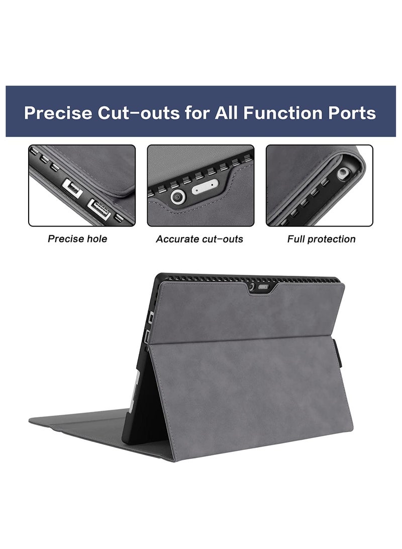 KASTWAVE SYOSI Slim Shell Cover Tablet Sleeve, Case Compatible with Surface Pro 7 Plus/Pro 7/Pro 6/Pro 5/Pro 4 12.3 inch, with Small Bag Multi Viewing Angles Compatible with Type Cover Keyboard, Slate Gray  - Image 3