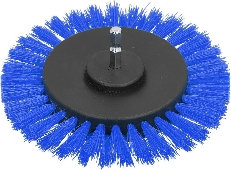 3.5 Inch Electric Drill Brush Head, Durable Polypropylene Drill Brush Attachment, Carpet Upholstery Cleaner with 6.35mm Connector, Ideal for Home Cleaning & Tight Spaces (Blue) - Image 5