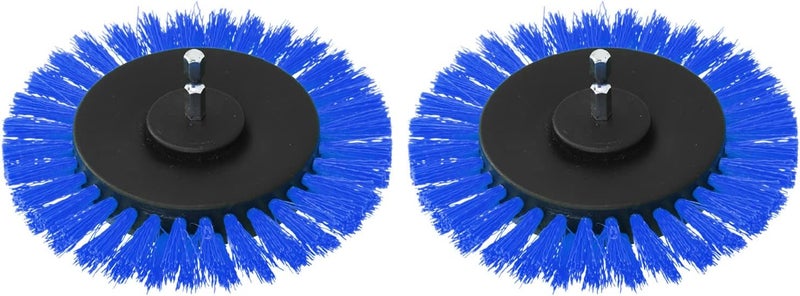 3.5 Inch Electric Drill Brush Head, Durable Polypropylene Drill Brush Attachment, Carpet Upholstery Cleaner with 6.35mm Connector, Ideal for Home Cleaning & Tight Spaces (Blue) - Image 1