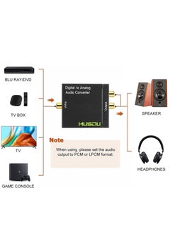 Captaintech Digital To Analog Audio Converter Adapter Dac Spdif Optical To L/R Rca Adapter To Jack  - Image 4