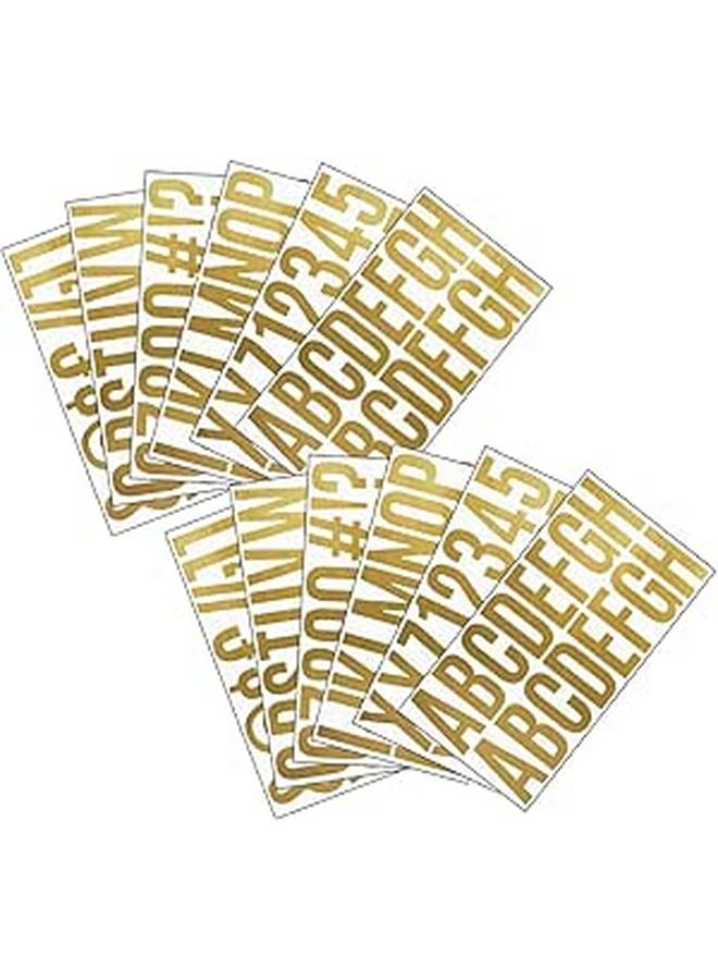 Self Adhesive Alphabet Letter Stickers 12Pcs Foil Decals for DIY Crafts Home Office Decor - Image 1