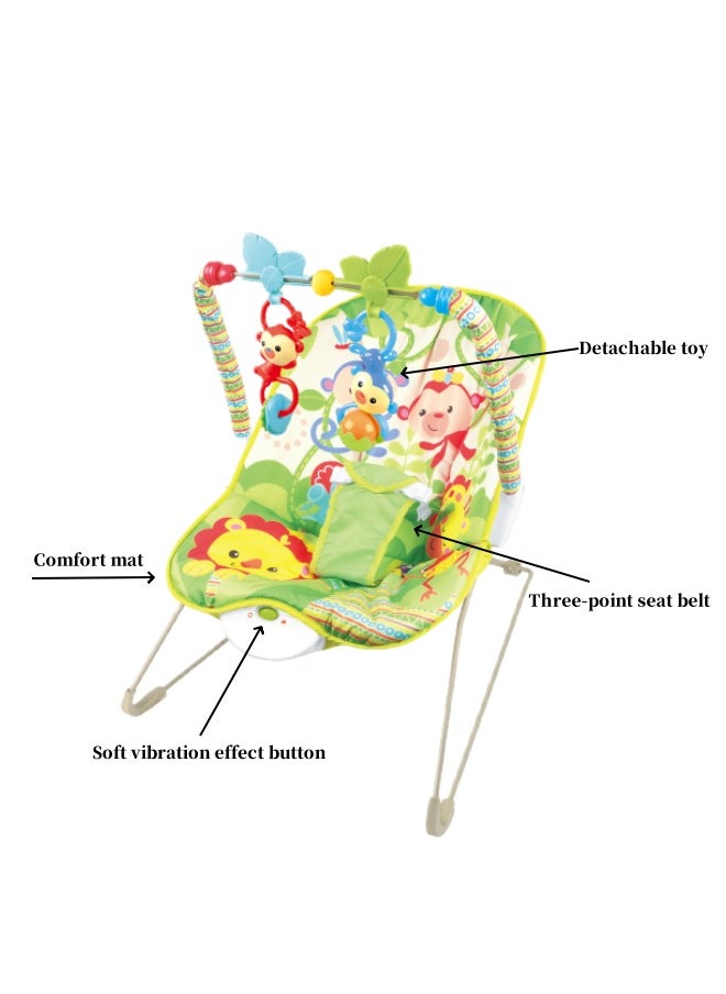 tiibaby - Multifunctional Vibrating And Hanging Toys Baby Bouncer Seat  Infant to Toddler Rocker 0-30 Months - Image 1