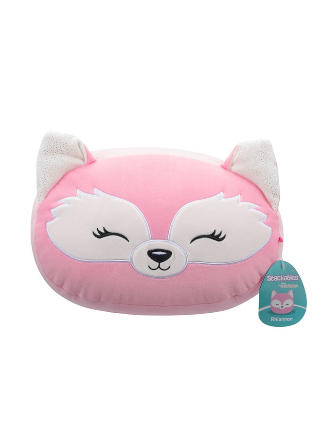 Squishmallows Medium Plush 12 inch Rhiannon Pink Fox with Closed Eyes Stackables Officially Licensed Kellytoy Plush Toy Colorful Soft Gift for Kids Girls & Boys Washable Squishy Stuff Toy Multicolor All Age  - Image 1
