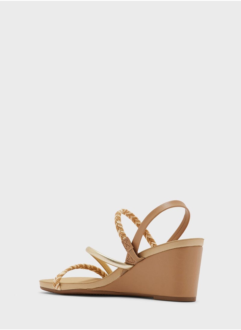 Beira Rio - Amy Ankle Strap Wedge High Heel Sandals - Image 1