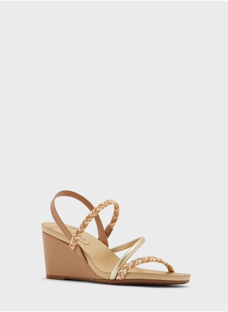 Beira Rio - Amy Ankle Strap Wedge High Heel Sandals - Image 1